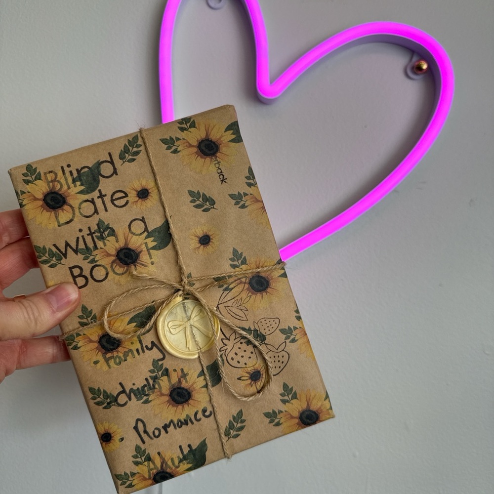 Sunflower Wrapped Blind Date With a Book